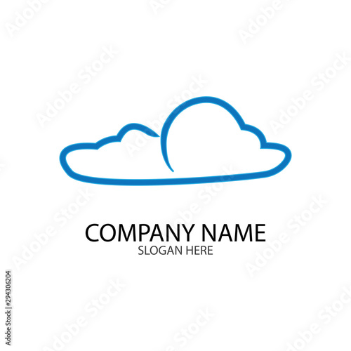 Cloud template vector