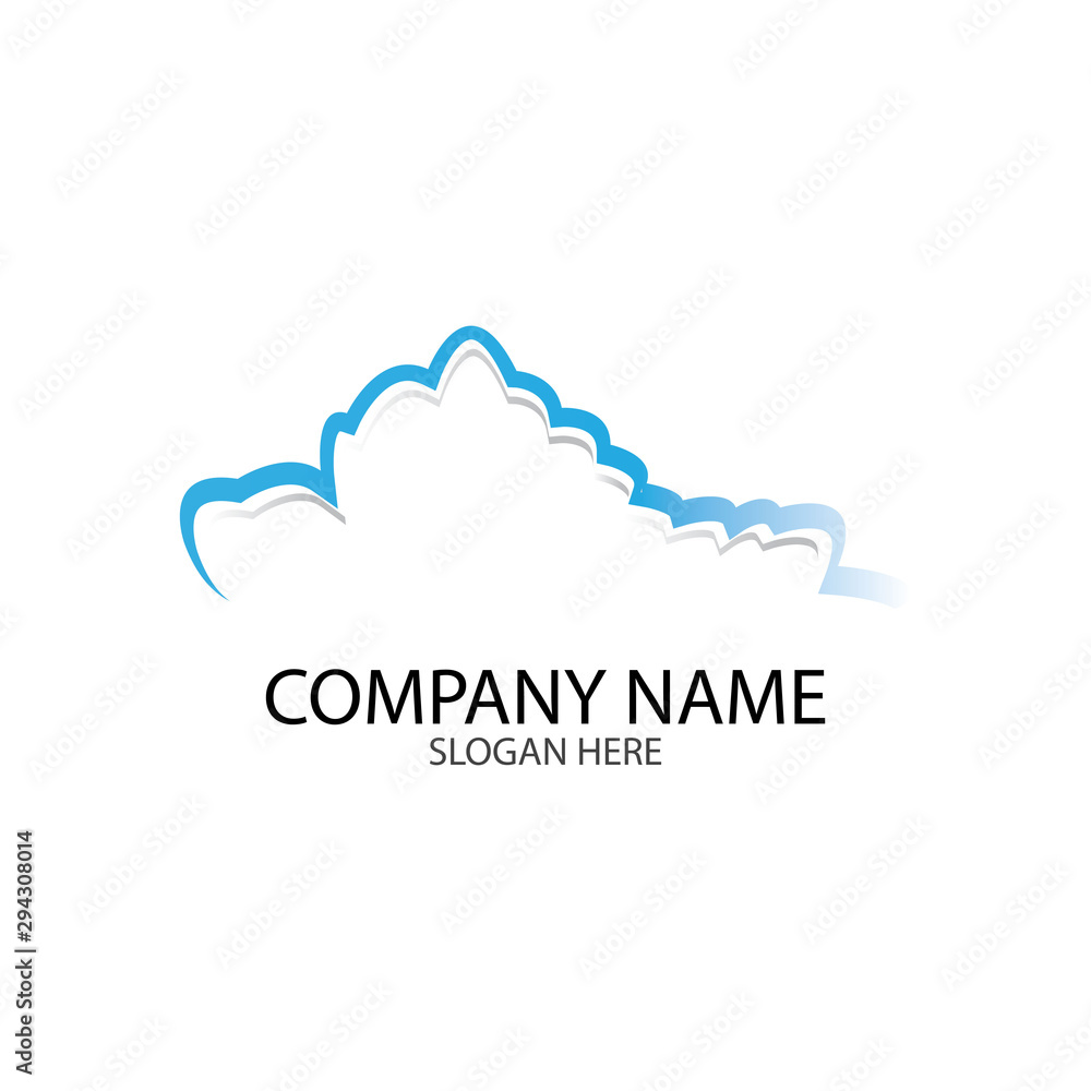 Cloud template vector