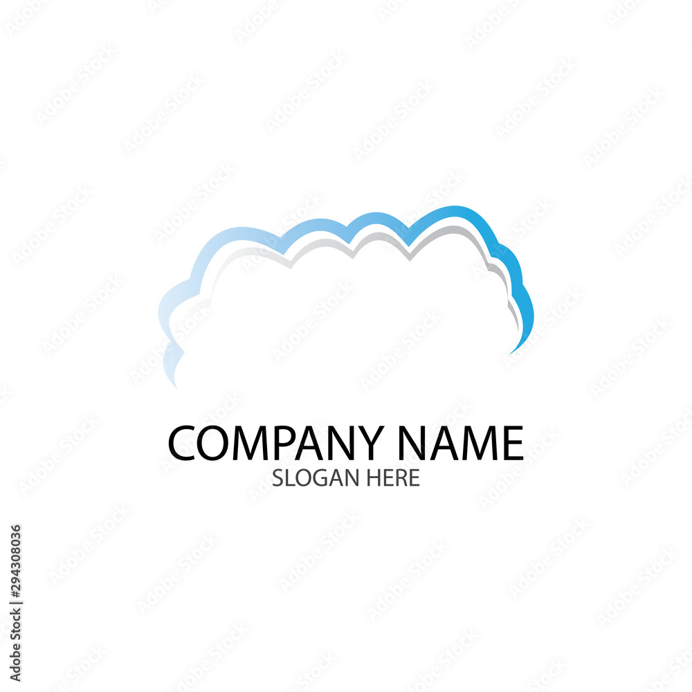 Cloud template vector