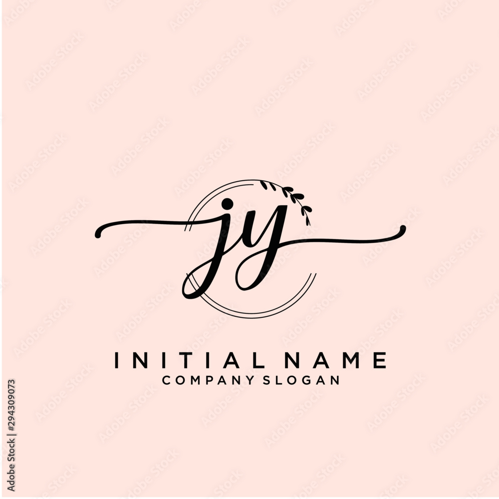 JY Beauty vector initial logo, handwriting logo. JY Beauty vector initial logo, handwriting logo.