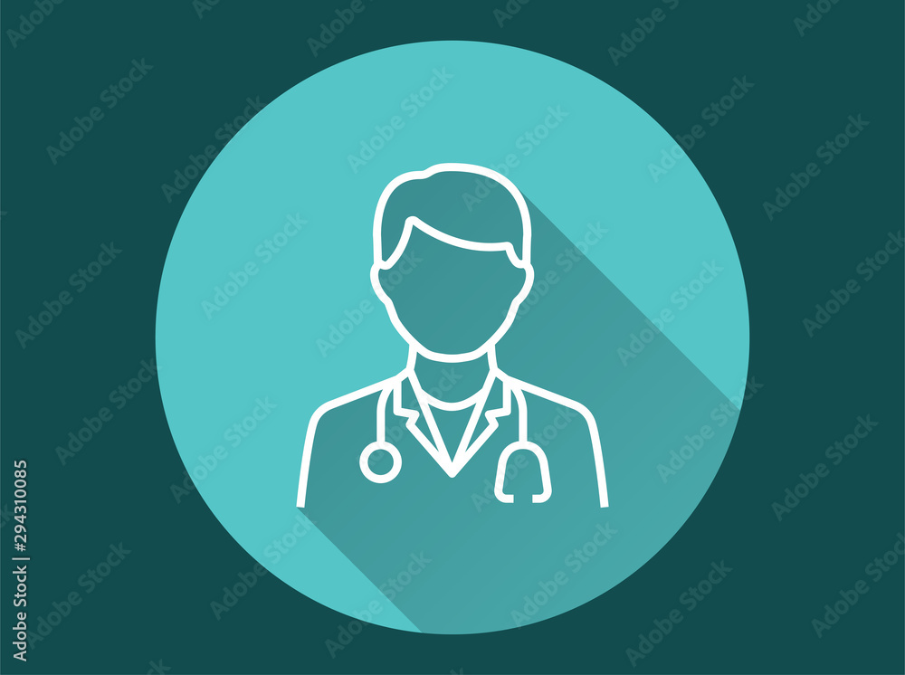 Doctor - vector icon for graphic and web design. Doctor - vector icon for graphic and web design.