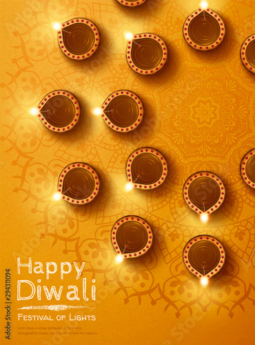 Top view of diwali design