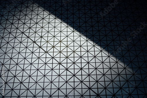 Tile on ground white Triangle shape