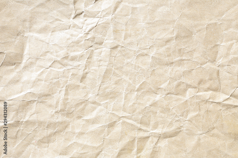 Obraz premium crumpled brown background paper texture