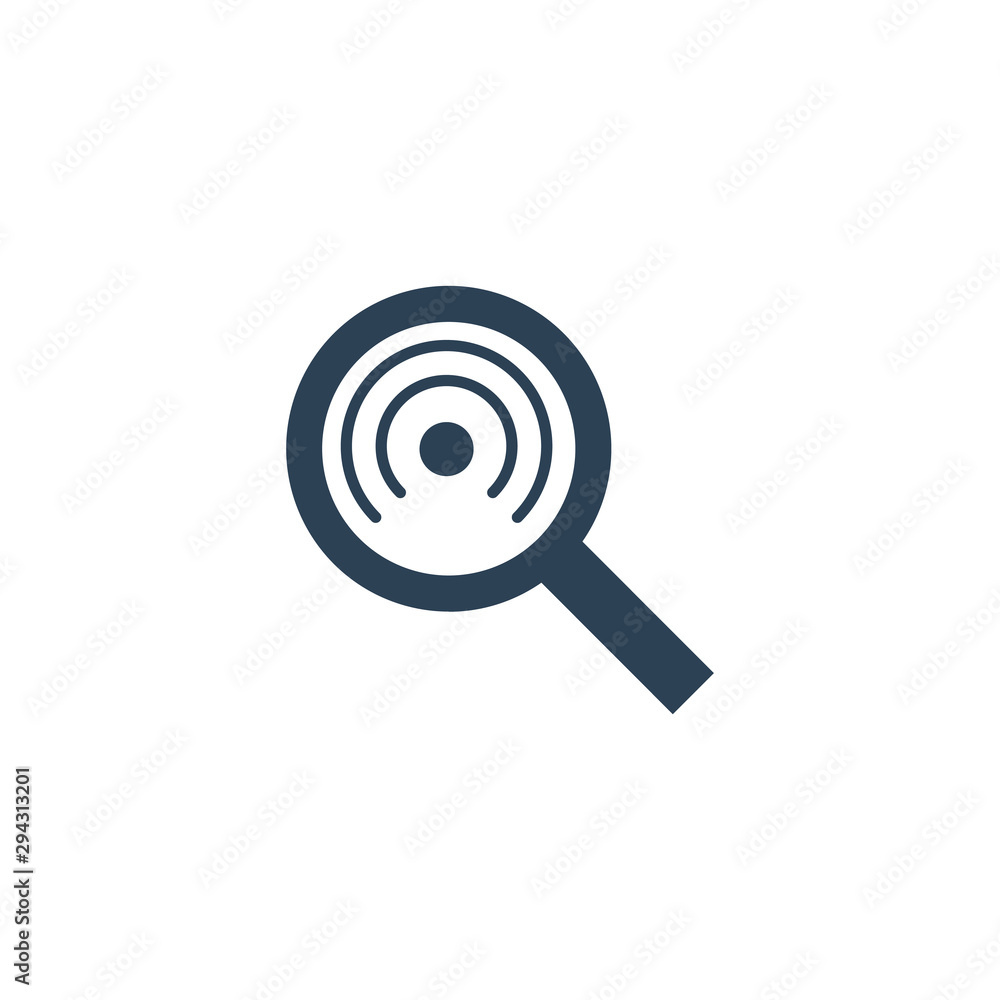 magnifying glass icon. Search icon with point. Stock vector illustration on white background. magnifying glass icon. Search icon with point. Stock vector illustration on white background.