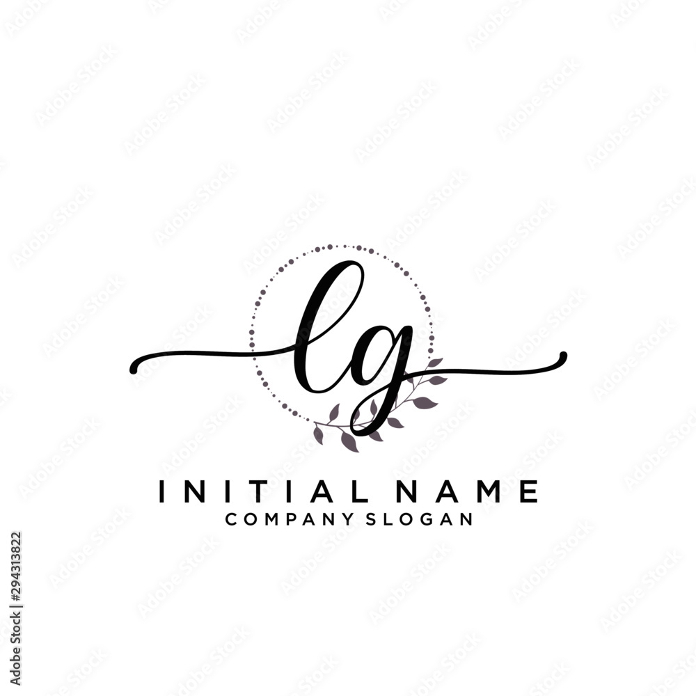 LG Beauty vector initial logo, handwriting logo. LG Beauty vector initial logo, handwriting logo.
