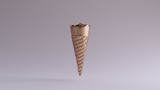 Bronze Ice Cream with Chocolate Chips 3d illustration 3d render