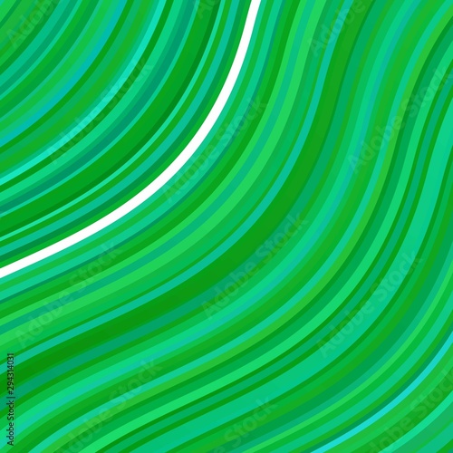 Light Green vector backdrop with curves. Abstract illustration with bandy gradient lines. Pattern for websites  landing pages.