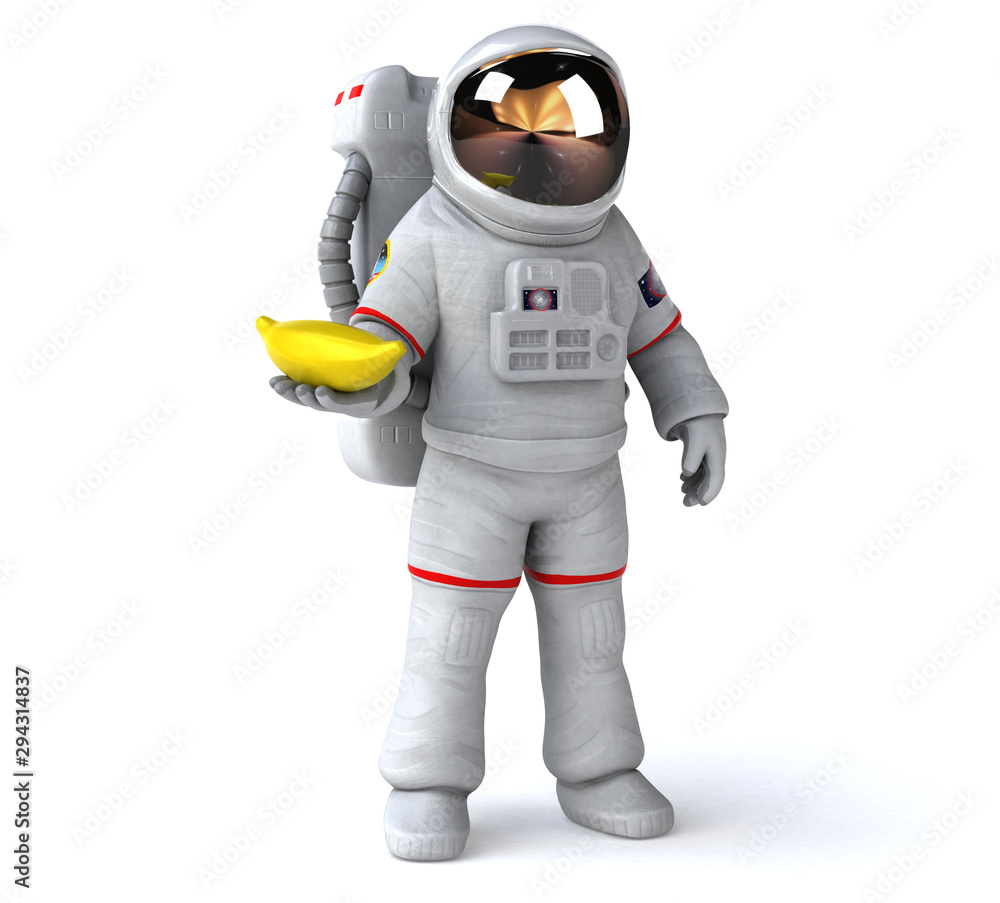 Naklejka premium Fun astronaut - 3D Illustration