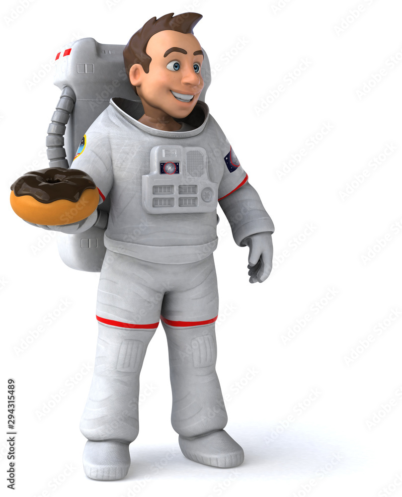 Fun astronaut - 3D Illustration