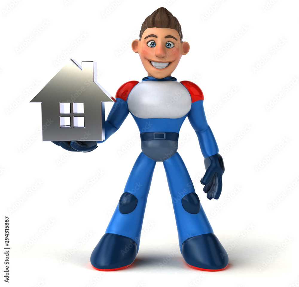 Super modern superhero - 3D Illustration Super modern superhero - 3D Illustration