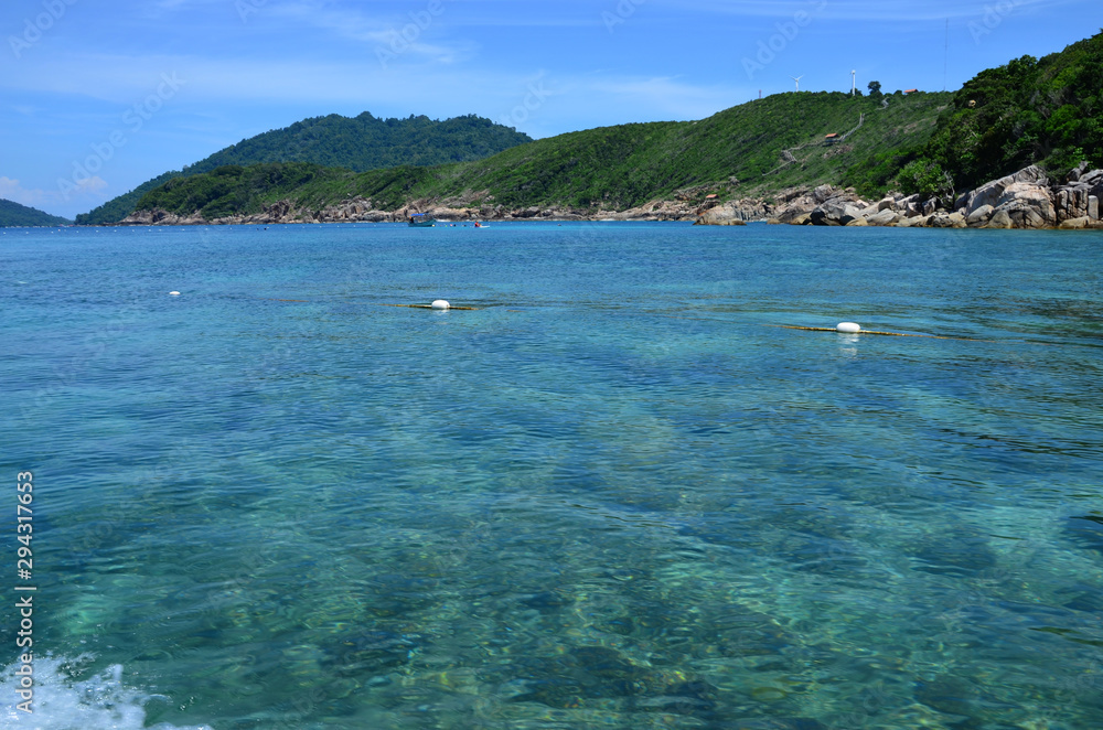 Naklejka premium Tropical island in the sea