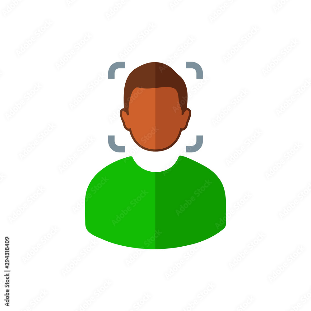 Face Recognition Icon. Flat style vector EPS. Face Recognition Icon. Flat style vector EPS.