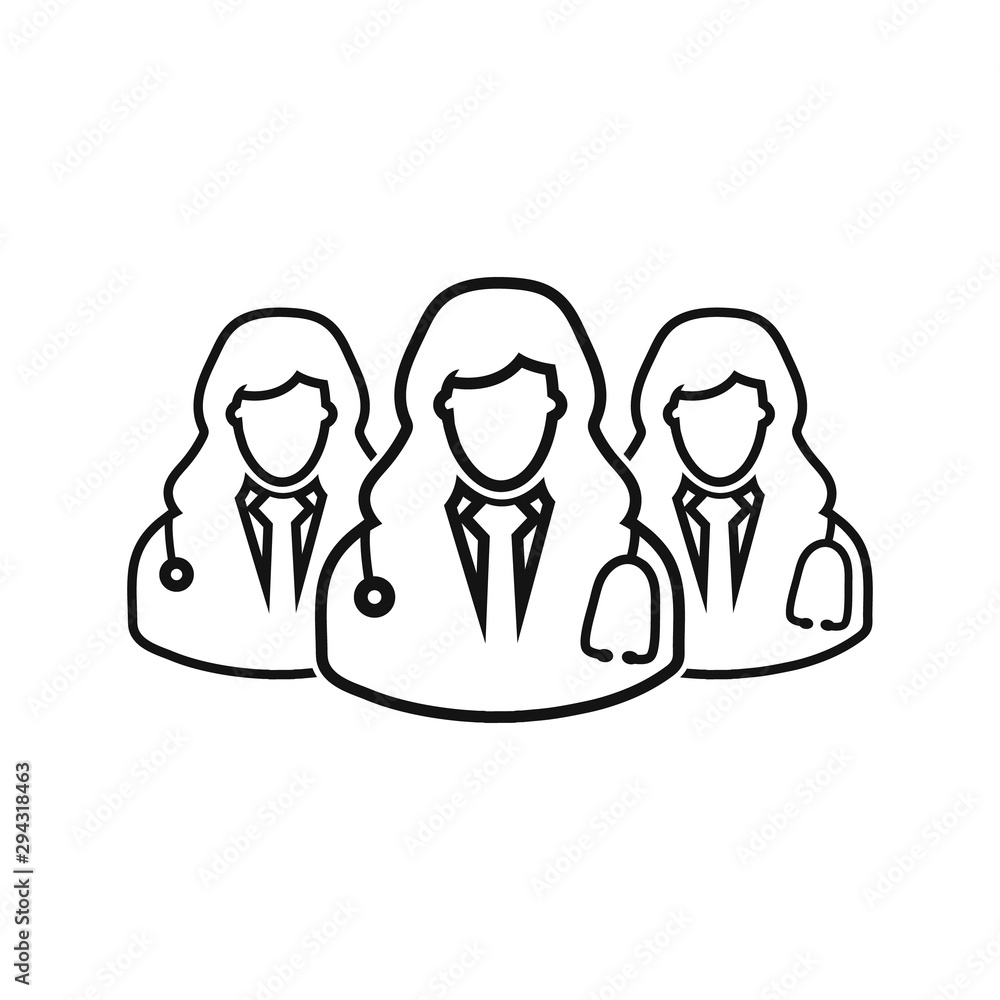 Medical Team line icon. Vector EPS. Medical Team line icon. Vector EPS.
