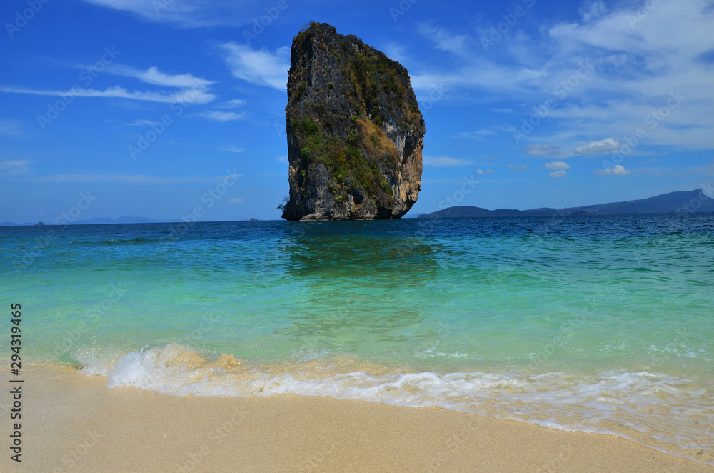The tropical beach in Thailand