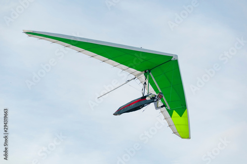 Hang glider wing silhouette. photo
