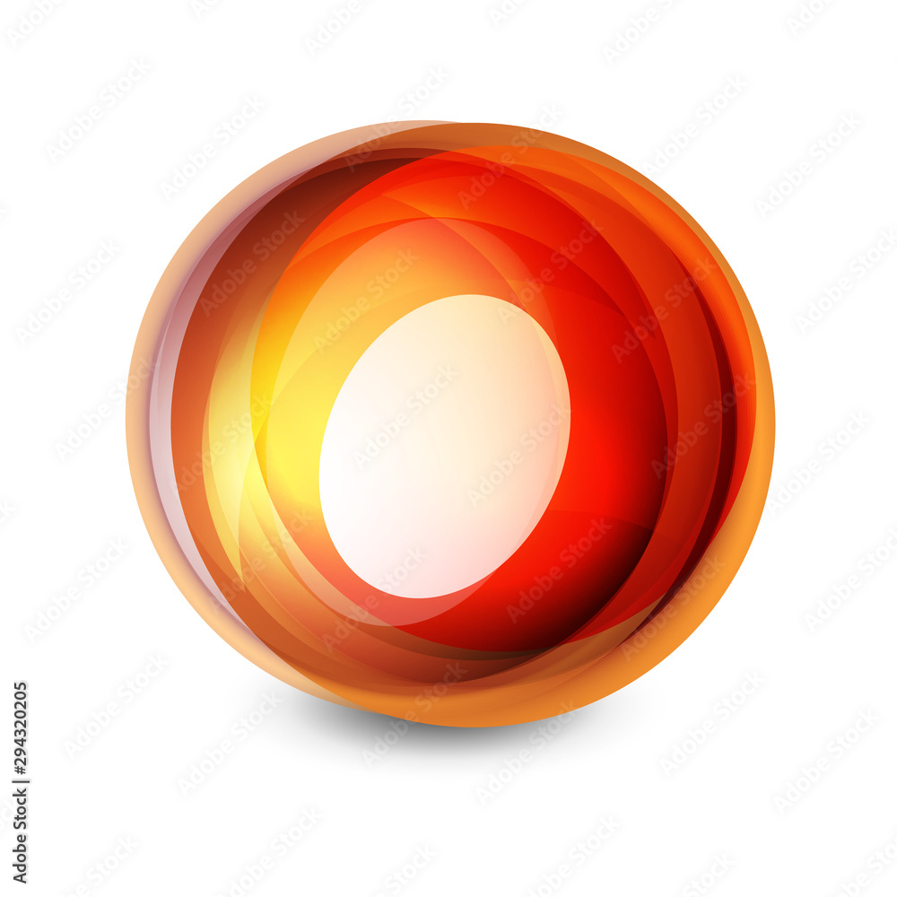 Abstract glass swirl spheres banner