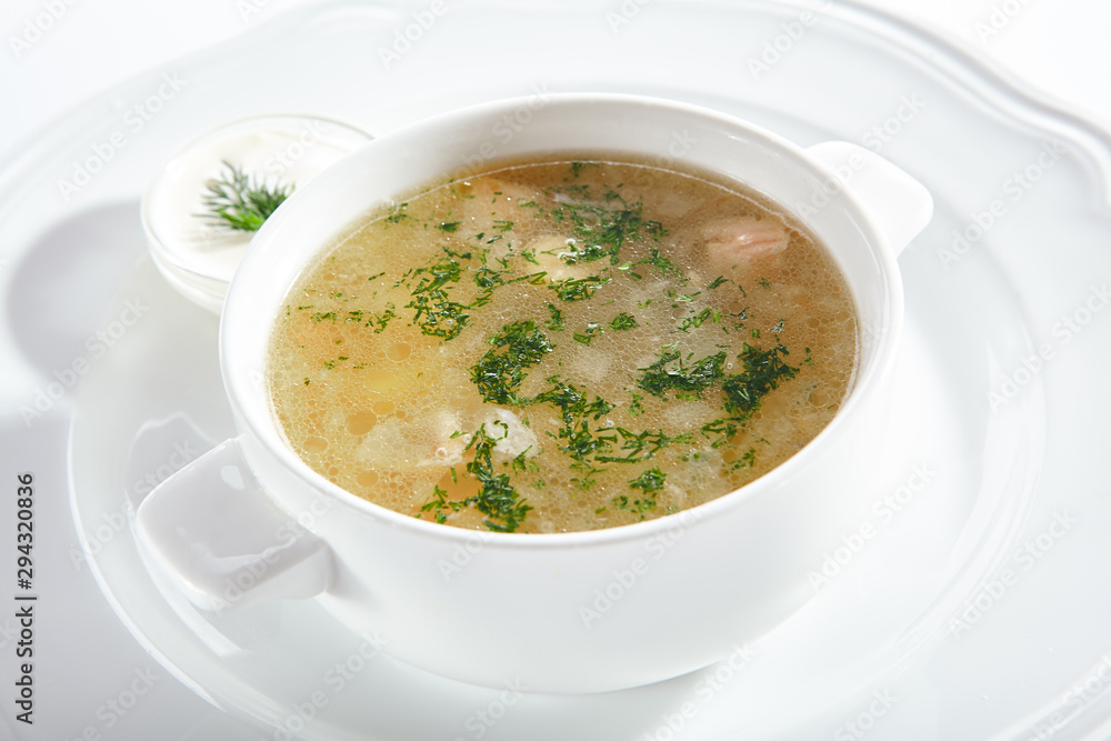 White Fish Mix Soup with Cod, Pike, Perch and Sea Bass White Fish Mix Soup with Cod, Pike, Perch and Sea Bass
