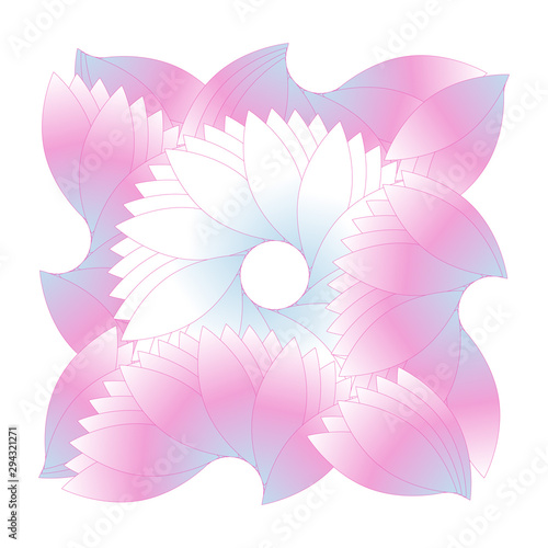 flower scales card pink