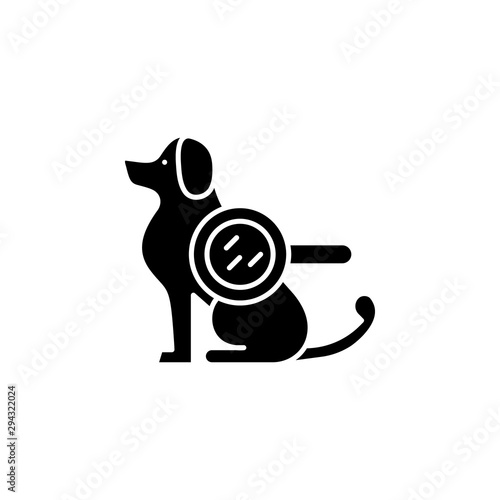 Dermatology, dog icon. Simple glyph, flat vector of petshop icons for ui and ux, website or mobile application