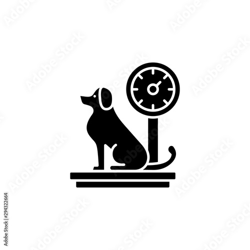 Scale, dog icon. Simple glyph, flat vector of petshop icons for ui and ux, website or mobile application