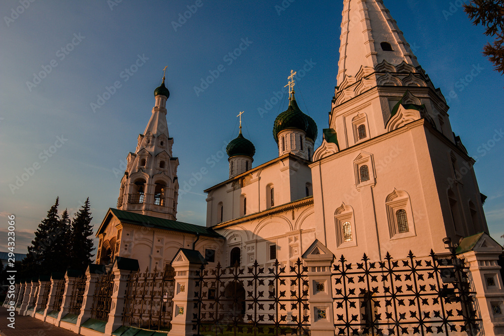 church ensemble in the city of Yaroslavl Russia