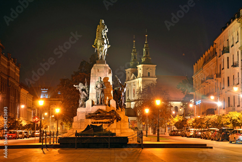 Matejko Square in Krakow  Poland
