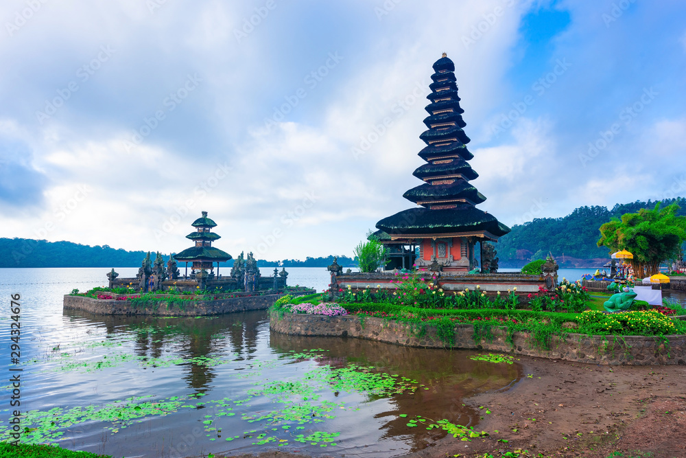 Pura ulun danu bratan temple morning time in Bali, Indonesia Pura ulun danu bratan temple morning time in Bali, Indonesia
