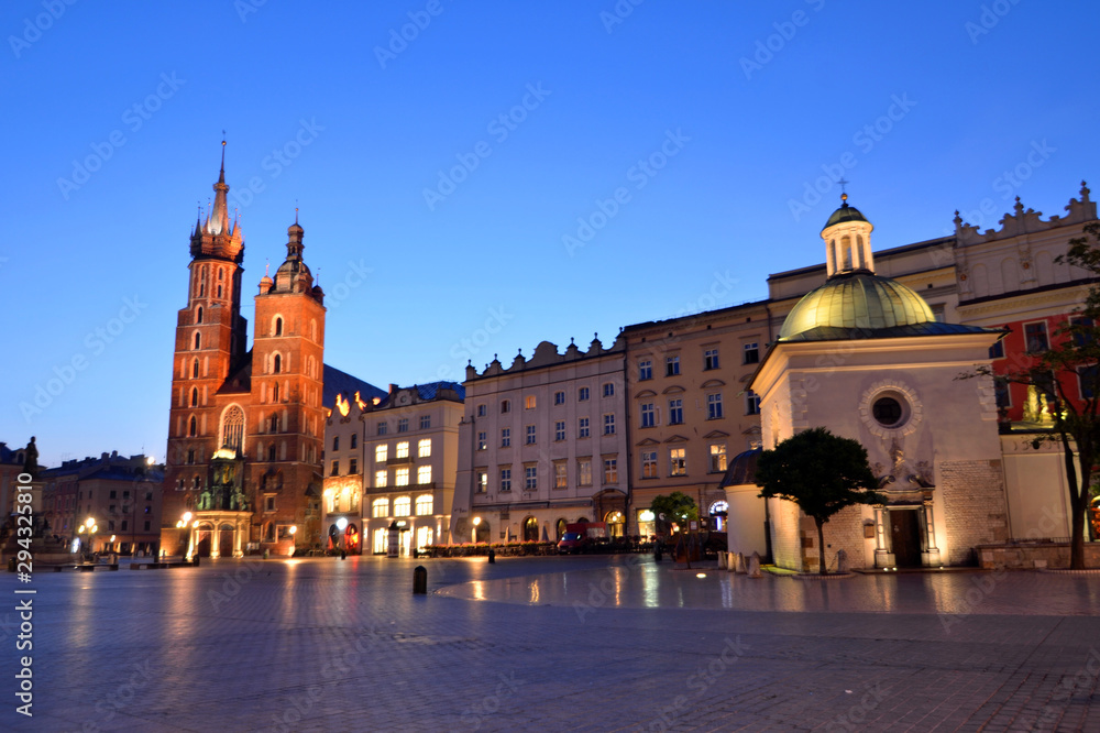 Fototapeta premium Market square of Old Town of Krakow, Poland