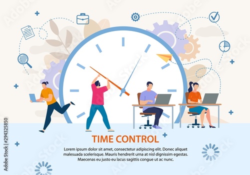 Time Control Project Management Business Poster