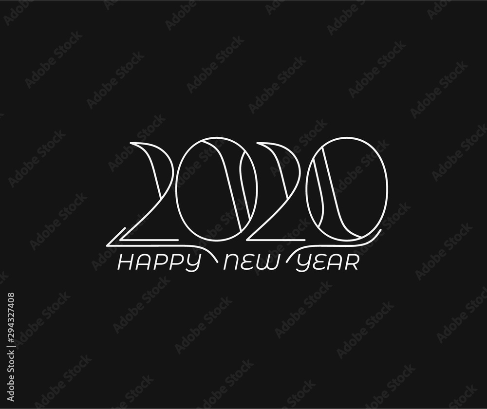 Happy New Year 2020 Text Typography Design Patter, Vector illustration. Happy New Year 2020 Text Typography Design Patter, Vector illustration.