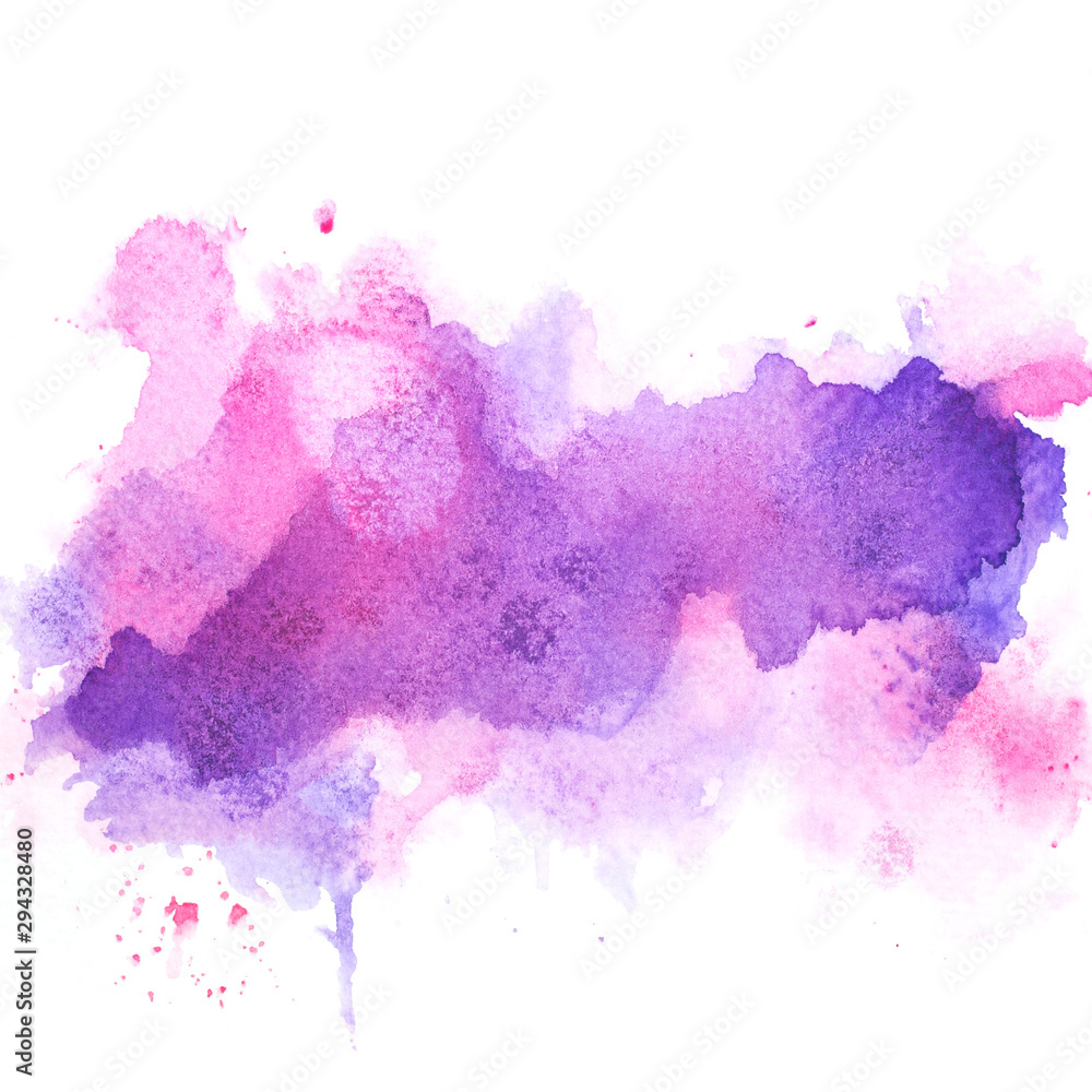 Obraz premium brush purple watercolor.paint on paper
