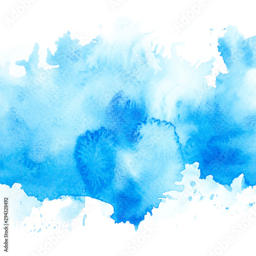 blue watercolor background. © caanebez