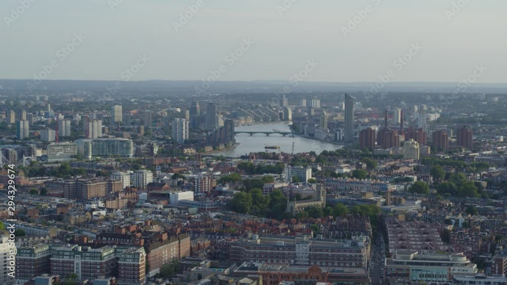 Cinematic aerial establish shot of central london featuring South Kensington and Knightsbridge Cinematic aerial establish shot of central london featuring South Kensington and Knightsbridge