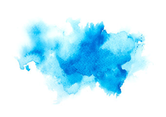 blue watercolor background.