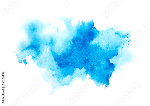 blue watercolor background.