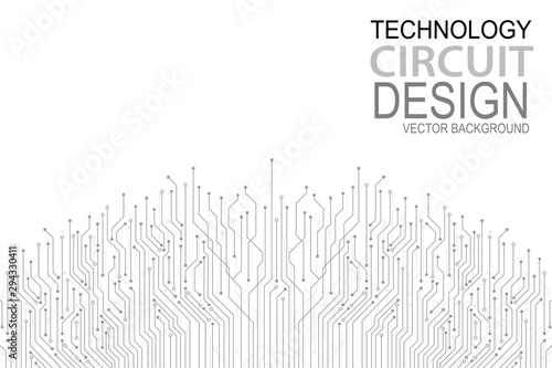 Vector abstract futuristic circuit board on white background, Vector circuit board and communication concept for technology background