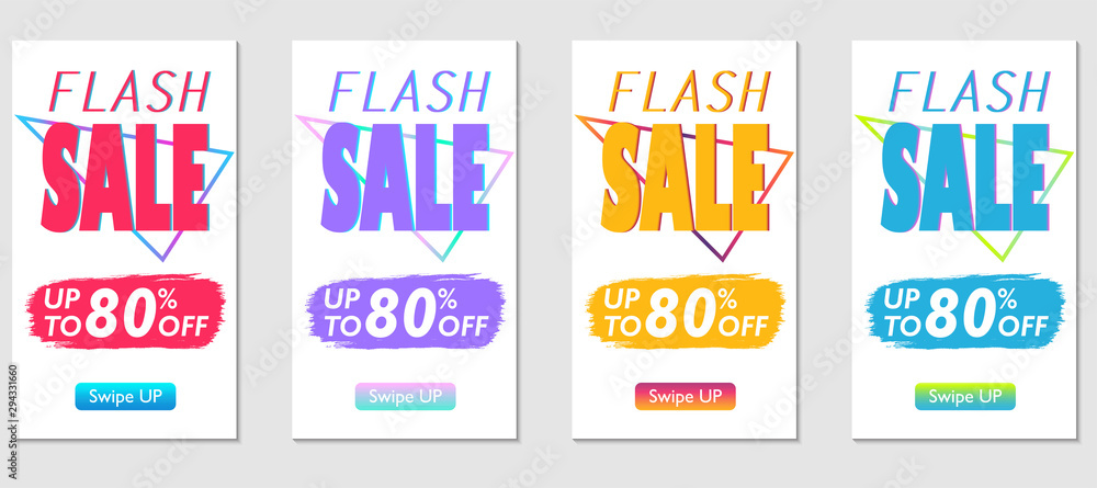 Post modern mobile banners for sale. Sale banner template design, flash sale special offer set. Vector illustration set. Post modern mobile banners for sale. Sale banner template design, flash sale special offer set. Vector illustration set.