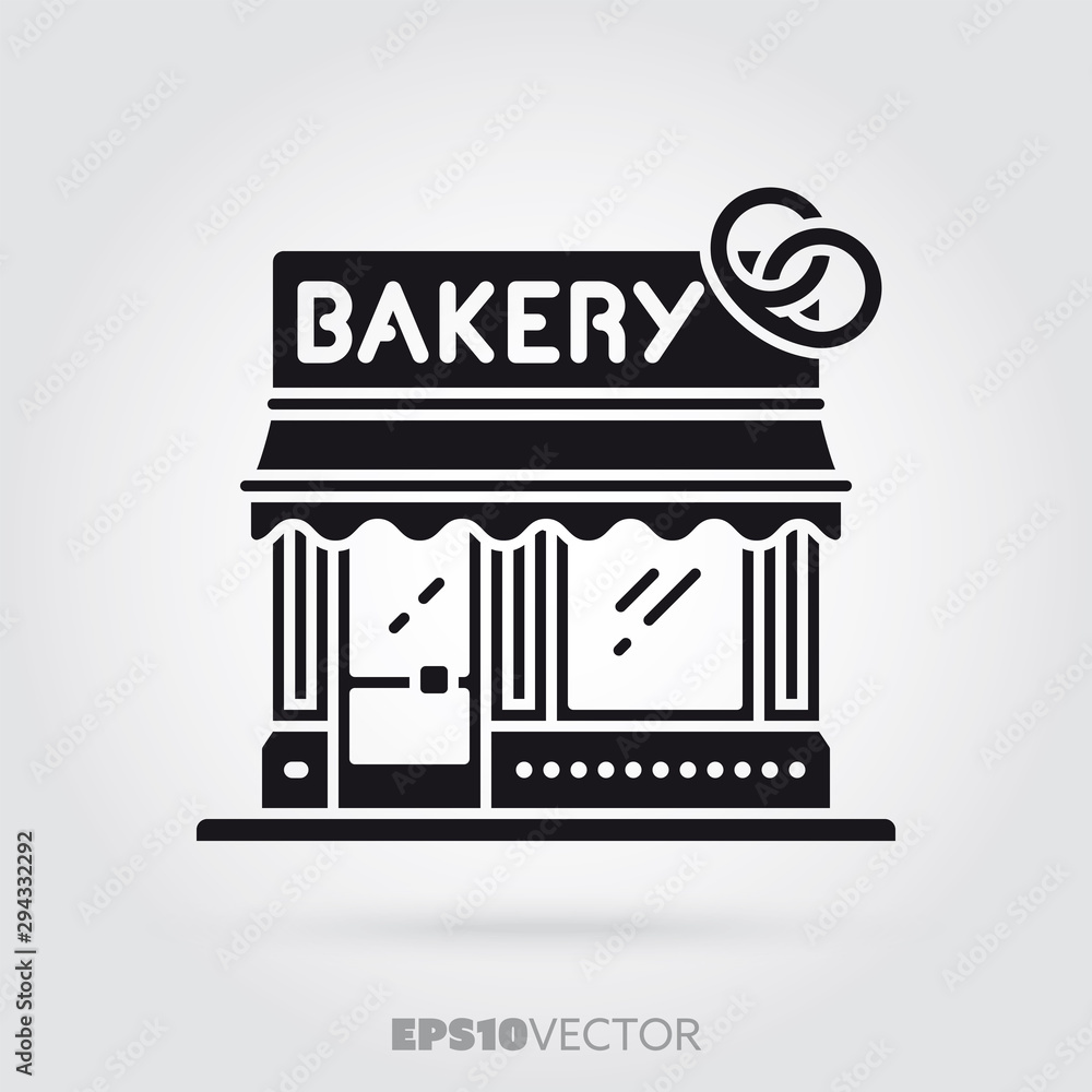 Bakery shop vector glyph icon