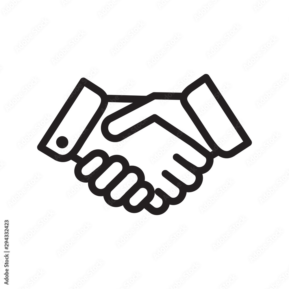 Handshake icon vector design template Handshake icon vector design template