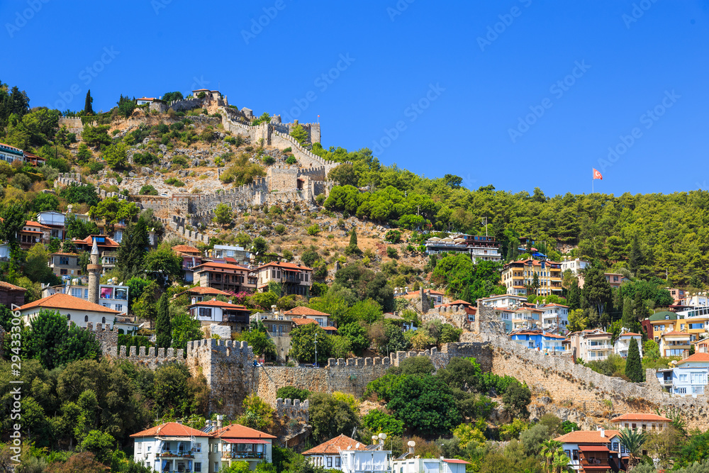 Landscape of ancient fortress of Alanya, Turkey