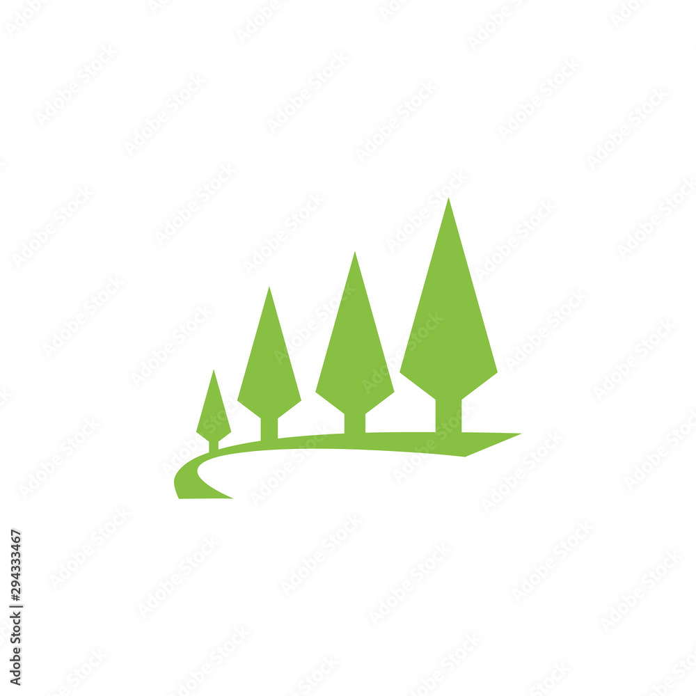 Obraz premium Cedar tree graphic design template vector isolated