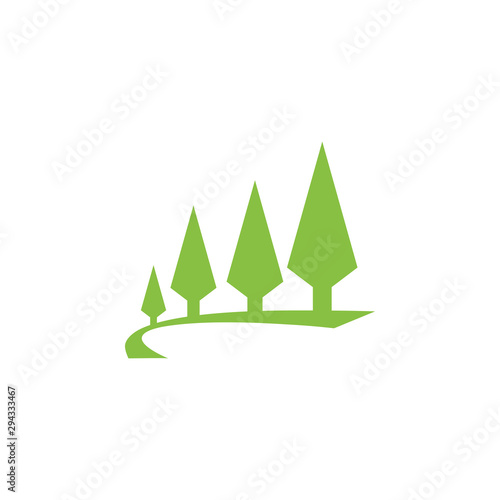 Cedar tree graphic design template vector isolated