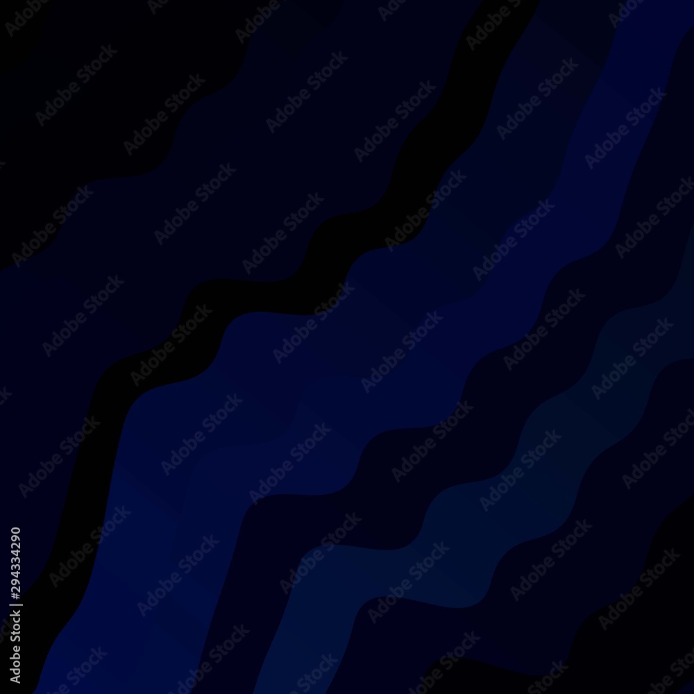 Dark BLUE vector pattern with curved lines. Colorful illustration with curved lines. Pattern for booklets, leaflets.