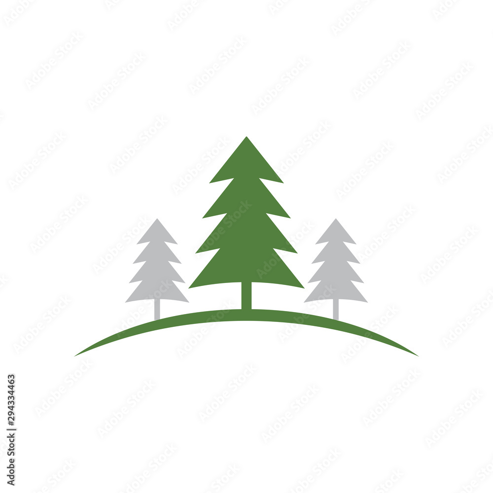 Cedar tree graphic design template vector isolated Cedar tree graphic design template vector isolated