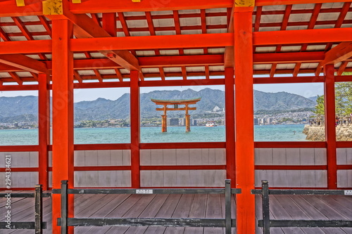torii gate in myajima japan
