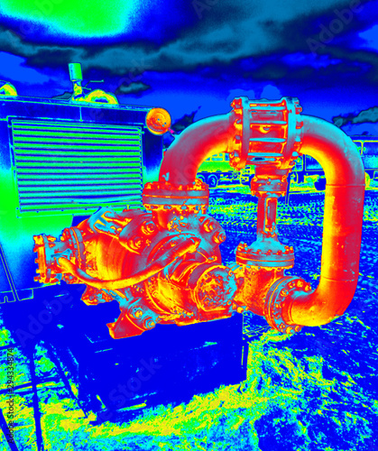 Thermal imaging of the motor. Engineering Systems Diagnostics