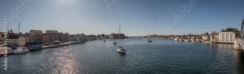 Soenderborg panorama of the old city in southern Jutland Denmark