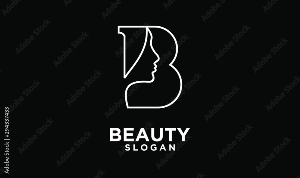 modern letter b for beauty logo icon design vector illustration ...