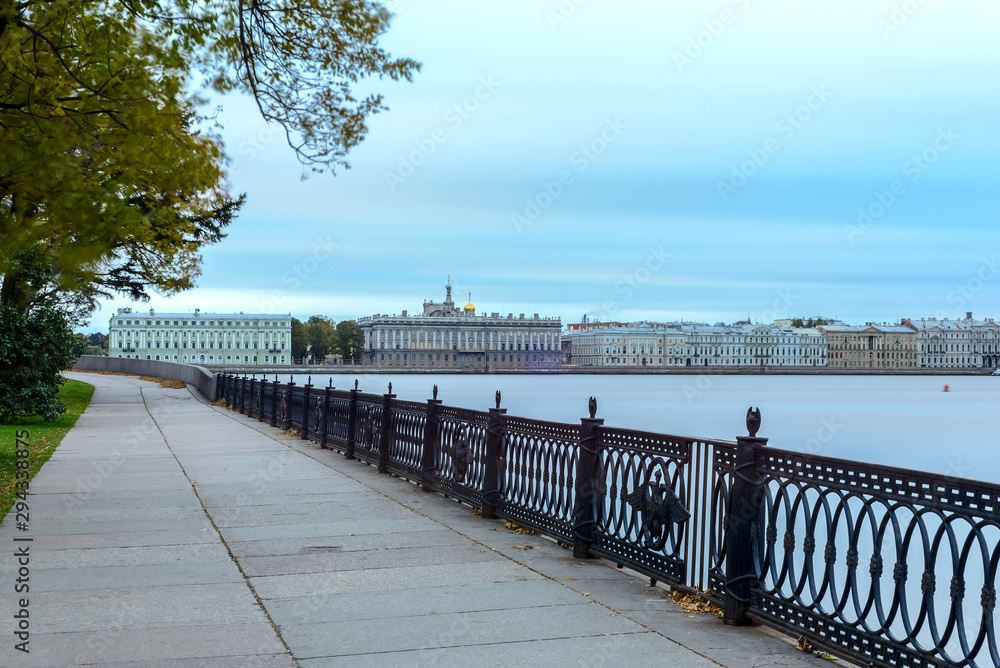 embankments of St. Petersburg overlooking the Neva